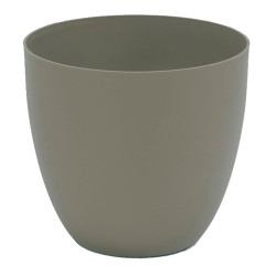 Maceta de inyección cuenco ø38cm color taupe