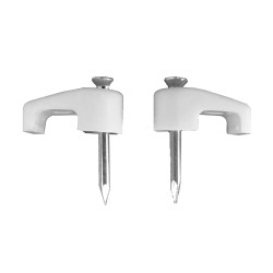 Grapa blanca para cable manguera plana 2x1,0mm n°03 (caja 100 unid.)