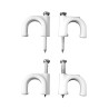 Grapa blanca para cable manguera tubular 2x0,50mm n°04 (caja 100 unid.)