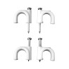 Grapa blanca para cable manguera tubular 2x6,0mm n°10 (caja 100 unid.)