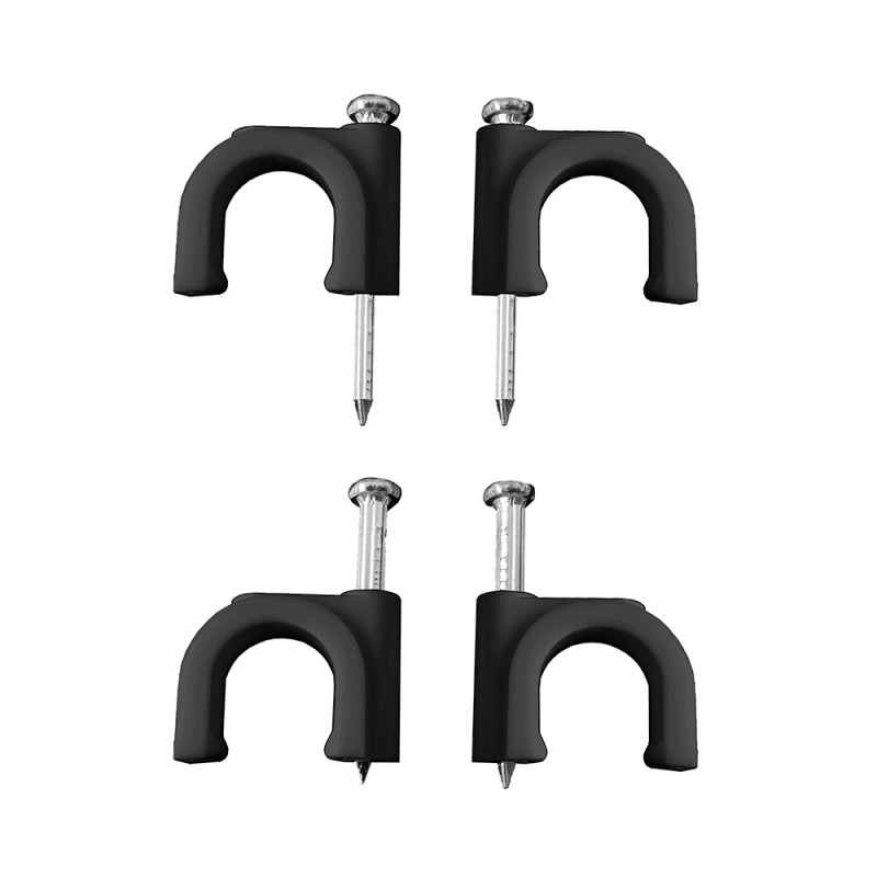 Grapa negra para cable manguera tubular 2x1,0mm n°06 (caja 100 unid.) Grapa negra para cable manguera tubular 2x1,0mm n°06 (caja 100 unid.)