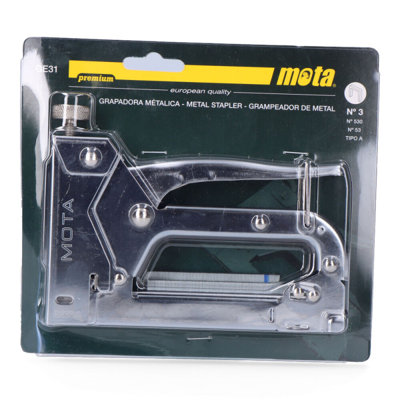 Grapadora premium n° 3 + grapas 6mm ge31 mota Grapadora premium n° 3 + grapas 6mm ge31 mota