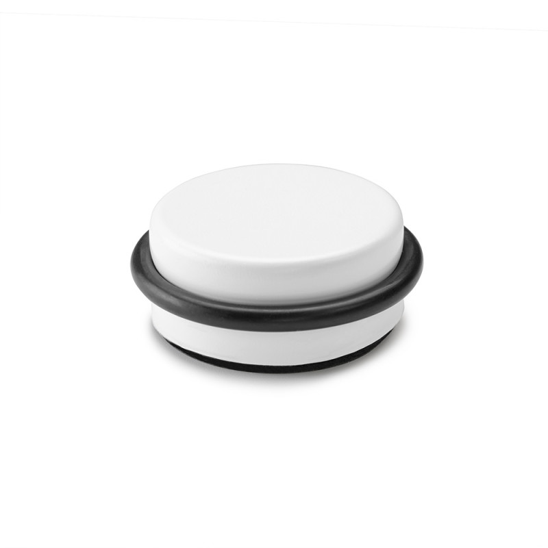 Tope de puerta adhesivo plastico-metal decorado blanco ø4,6x1,8cm inofix Tope de puerta adhesivo plastico-metal decorado blanco ø4,6x1,8cm inofix