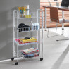 Carro multiuso 4 estantes 41x23x84cm metaltex