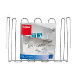 Colgador estante para copas 'my-crystal' 38x26x7cm metaltex