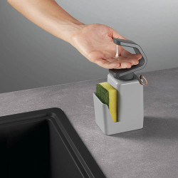 Dispensador de jabón con estropajero 'soap-tex' 11x8x22cm metaltex