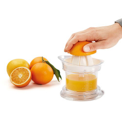 Exprimidor citricos 'citrus+' 2 en 1 300ml ø14x15cm metaltex