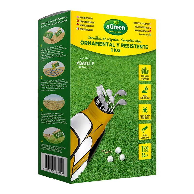 Césped ornamental y resistente 1 kg Césped ornamental y resistente 1 kg