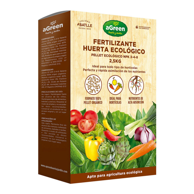 Fertilizante huerta pellet eco 2,5 kg Fertilizante huerta pellet eco 2,5 kg