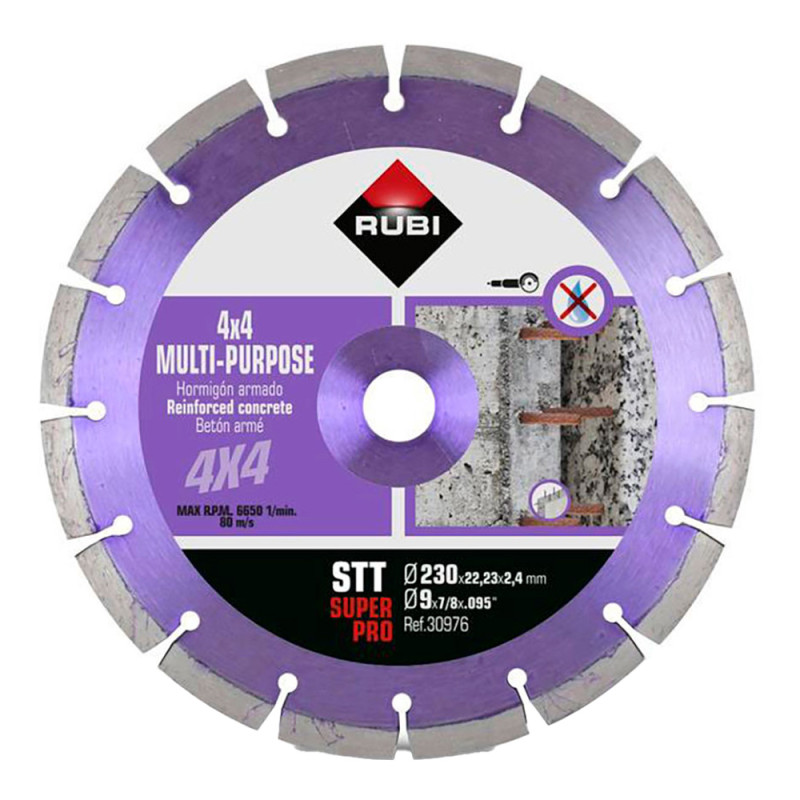Disco diamantado stt ø230mm superpro 30976 rubi Disco diamantado stt ø230mm superpro 30976 rubi