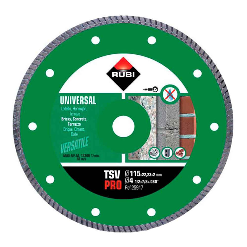 Disco diamantado tsv ø115mm pro 25917 rubi Disco diamantado tsv ø115mm pro 25917 rubi
