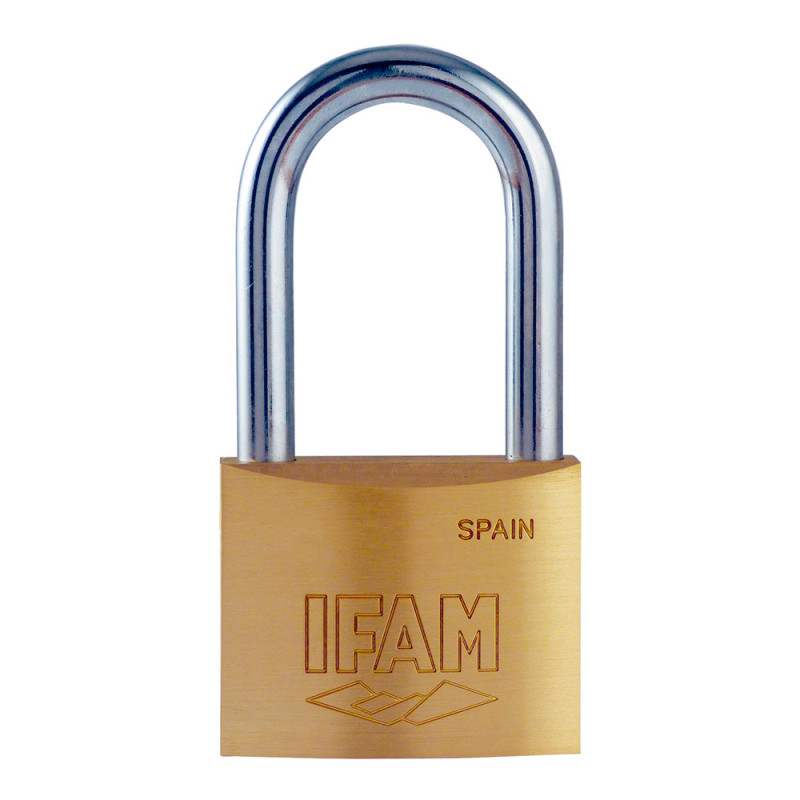 Candado k30al. latón. 30mm. con 2 llaves. arco largo. ifam Candado k30al. latón. 30mm. con 2 llaves. arco largo. ifam