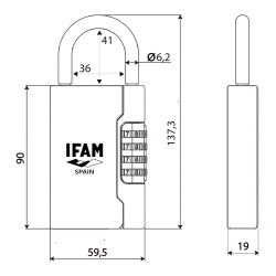 Guardallaves con arco g3 ifam