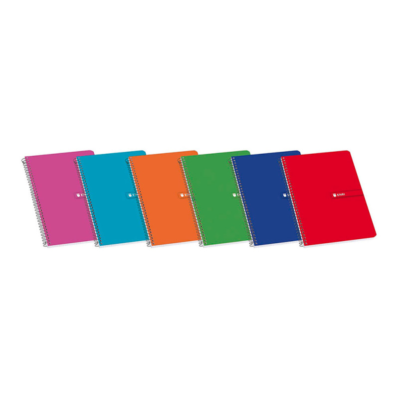 Cuaderno de tapa blanda enri espiral din a5 cuadriculado colores surtidos Cuaderno de tapa blanda enri espiral din a5 cuadriculado colores surtidos