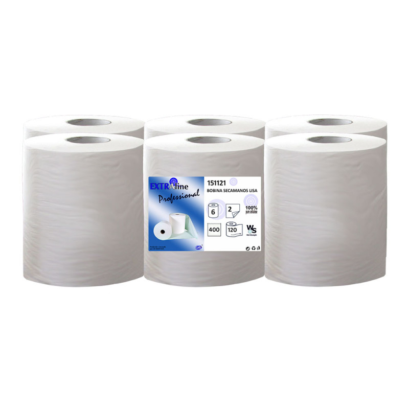 Pack de 6 rollos bobina de papel secamanos ceti Pack de 6 rollos bobina de papel secamanos ceti