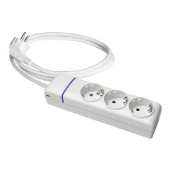 Prolongador con 3 tomas 2p+t, 16 a 250 v de cable h05vv-f 3g 1,5 m