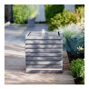 Fuente cuadrada para exterior con led 35x35x35cm, 82 leds, modelos surtidos