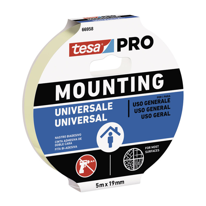 Cinta doble cara mounting pro universal. 5 m x 19 mm Cinta doble cara mounting pro universal. 5 m x 19 mm
