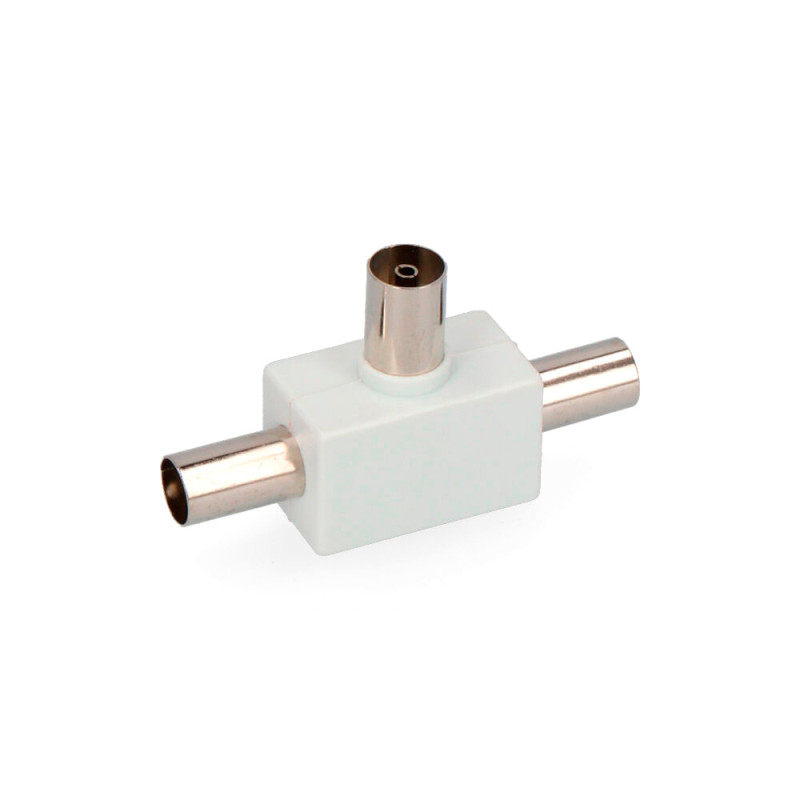 Derivador tv 1 base + 2 clavijas retractilado Derivador tv 1 base + 2 clavijas retractilado