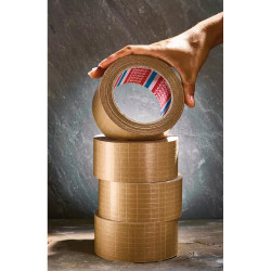 Tesapack paper con filamentos marron 25m x 50mm tesa