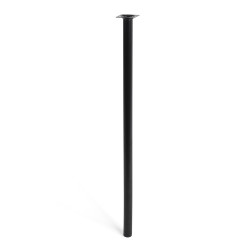 Pata cilíndrica de acero en color negro mod. 401g. dimensiones ø3x80cm 2-401g.800.03 rei