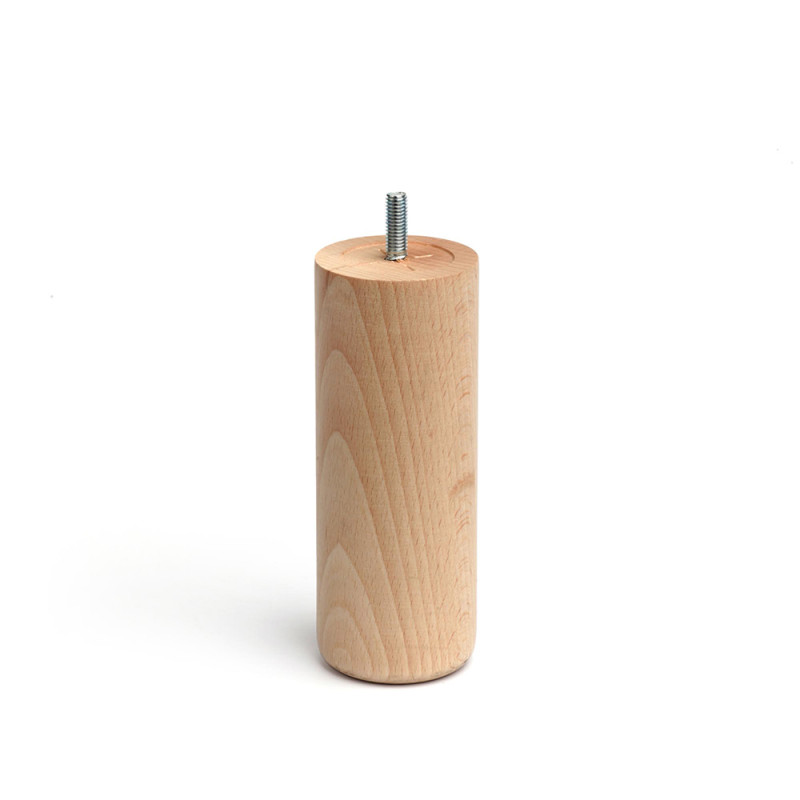 Pata de madera cilíndrica de haya en color crudo mod.447. dimensiones ø5,6x15cm rei Pata de madera cilíndrica de haya en color crudo mod.447. dimensiones ø5,6x15cm rei