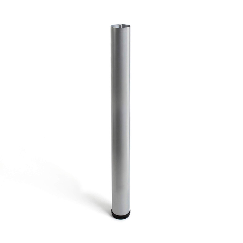 Pata regulable cilíndrica de acero en color aluminio mod.406g. altura 71cm rei Pata regulable cilíndrica de acero en color aluminio mod.406g. altura 71cm rei