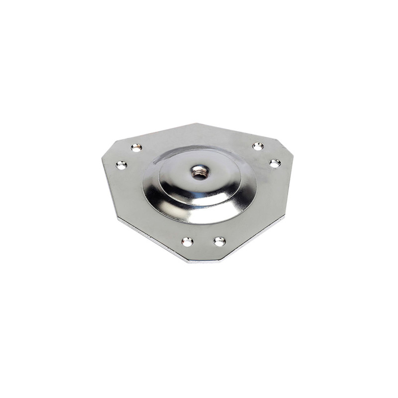 Pletina para fijación de patas de acero de acero en acabado cromo brillo mod. 410. métrica 10mm rei Pletina para fijación de patas de acero de acero en acabado cromo brillo mod. 410. métrica 10mm rei