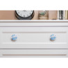 Blister con 2 pomos redondos para mueble fabricado en madera acabado azul mod. e295 ø38mm rei