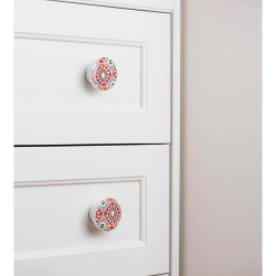 Blister con 2 pomos redondos para mueble fabricado en madera acabado decorativo mod. e292 ø38mm rei