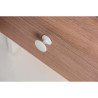 Blister con 4 pomos redondos para mueble fabricado en zamak acabado blanco mod. 756 ø33mm rei