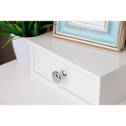 Blister con 4 pomos redondos para mueble fabricado en zamak acabado cromo brillo mod. 760 ø25mm rei