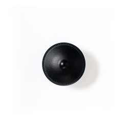 Blister con 4 pomos redondos para mueble fabricado en zamak acabado negro mate mod. 3121 ø30mm rei