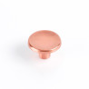 Blister con 2 pomos redondos para mueble fabricado en zamak acabado oro rosso mate mod 774 ø35mm rei