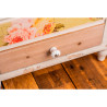 Blister con 4 pomos redondos para mueble fabricado en porcelana acabado blanco mod. e524 ø28mm rei