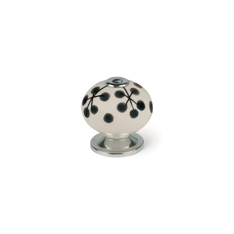 Blister con 4 pomos redondos para mueble fabricado en porcelana acabado flor azul mod. e506 ø40mm rei Blister con 4 pomos redondos para mueble fabricado en porcelana acabado flor azul mod. e506 ø40mm rei