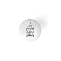 Blister con 4 pomos redondos para mueble fabricado en porcelana acabado ilustrado mod. e815 ø40mm rei