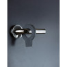 Retenedor de cuña para puerta colgable lock mod. 660 de plástico antracita. rei