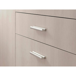 Blister con 4 tiradores de mueble tipo asa fabricado en aluminio acabado anodizado mate mod. 2279 entre puntos 96mm rei