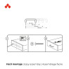 Blister con 4 tiradores de mueble tipo asa fabricado en zamak acabado níquel satinado mod. 153 entrepuntos 96mm rei