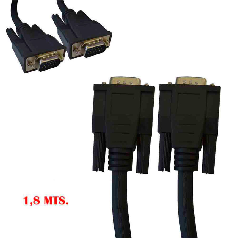 Conexion super vga macho macho 1,80m Conexion super vga macho macho 1,80m