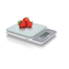 Báscula electronica de cocina, máximo 5kg. blanca con batería recargable