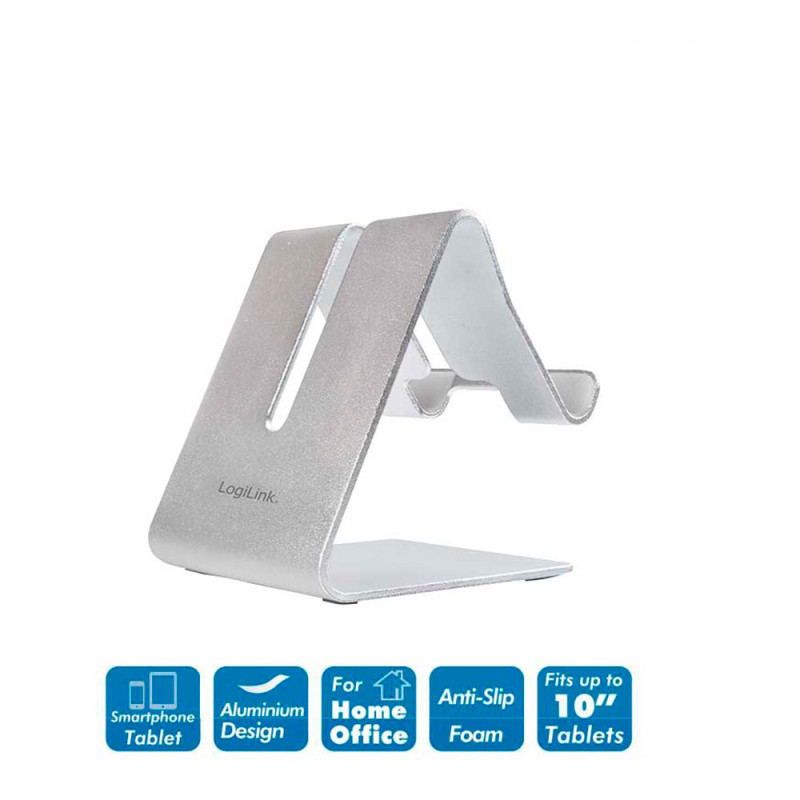Soporte para smartphone y tablet, aluminio logilink Soporte para smartphone y tablet, aluminio logilink