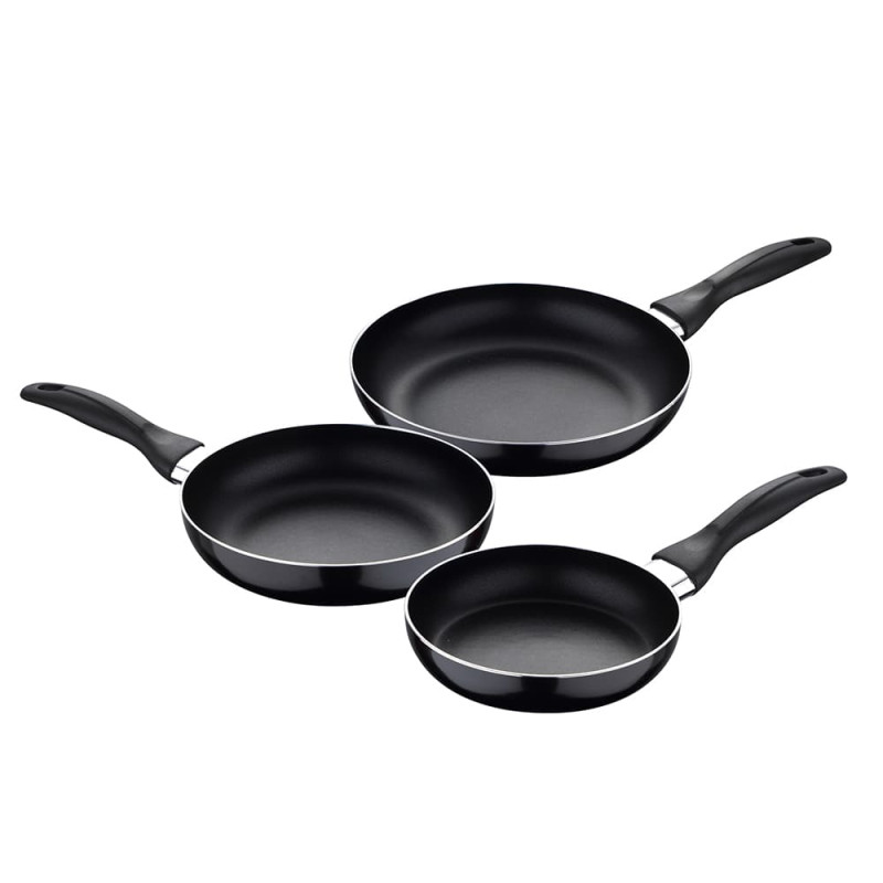 Set 3 sartenes (16+20+24cm) aluminio prensado, apto para inducción, navy black, san ignacio Set 3 sartenes (16+20+24cm) aluminio prensado, apto para inducción, navy black, san ignacio