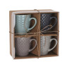 Juego de 4 tazas de café 200 ml colores surtidos