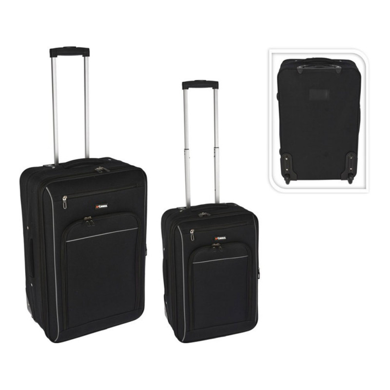 Set 2 maletas de viaje negras Set 2 maletas de viaje negras