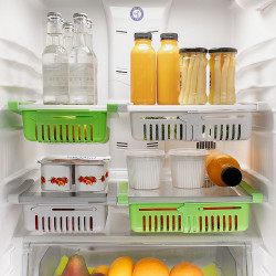 Pack de 2 organizadores ajustables para nevera innovagoods
