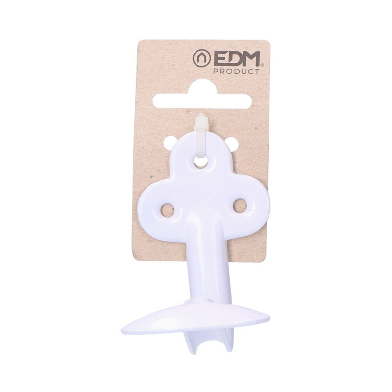 Colgador simple zinc lacado blanco 7 x 7cm Colgador simple zinc lacado blanco 7 x 7cm