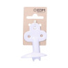 Colgador simple zinc lacado blanco 7 x 7cm