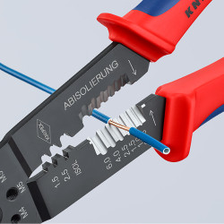 Alicates para entallar terminales 240 x 62 x 25 mm